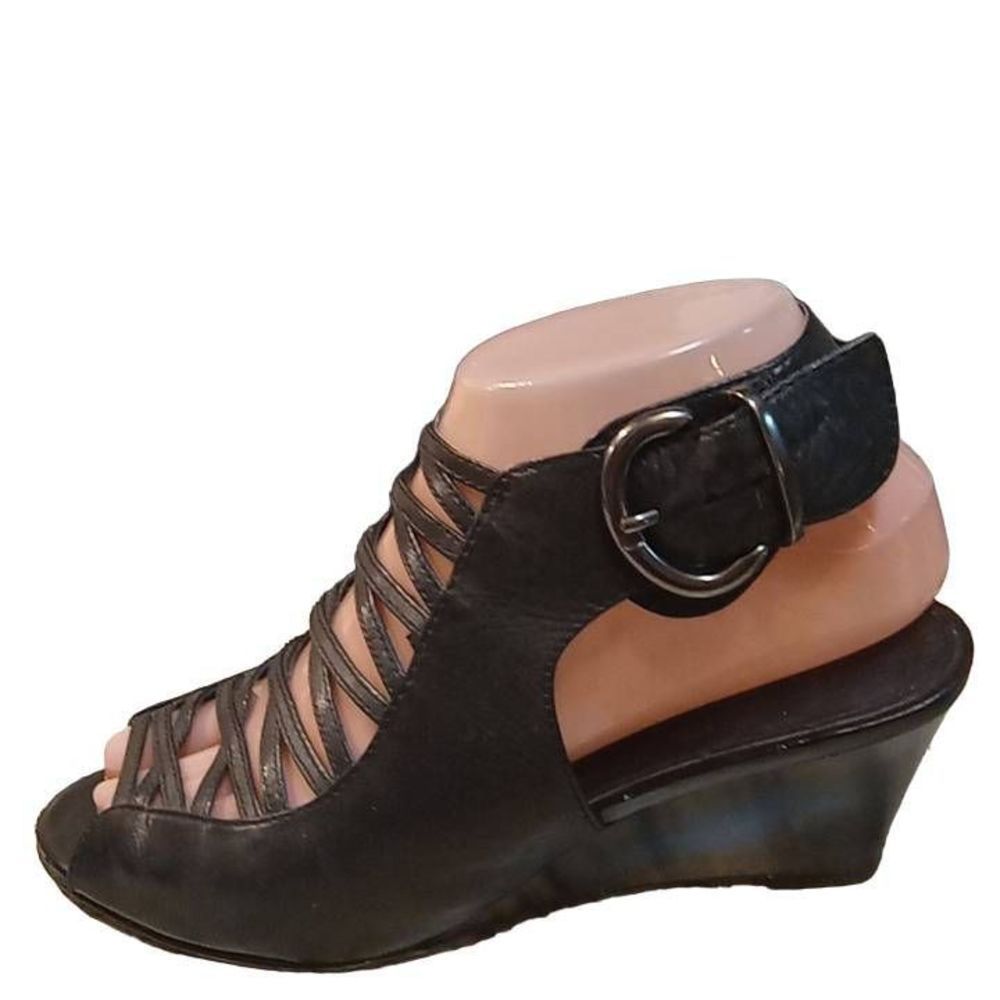 Women's Strappy Wedge Heels Black by Aldo‎ Euro Size 37 US 6.5